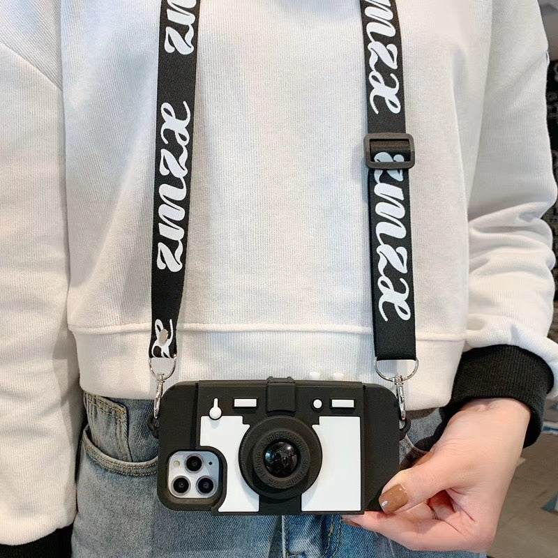 3D Retro Camera Wallet Card Phone Case - Dealbagco