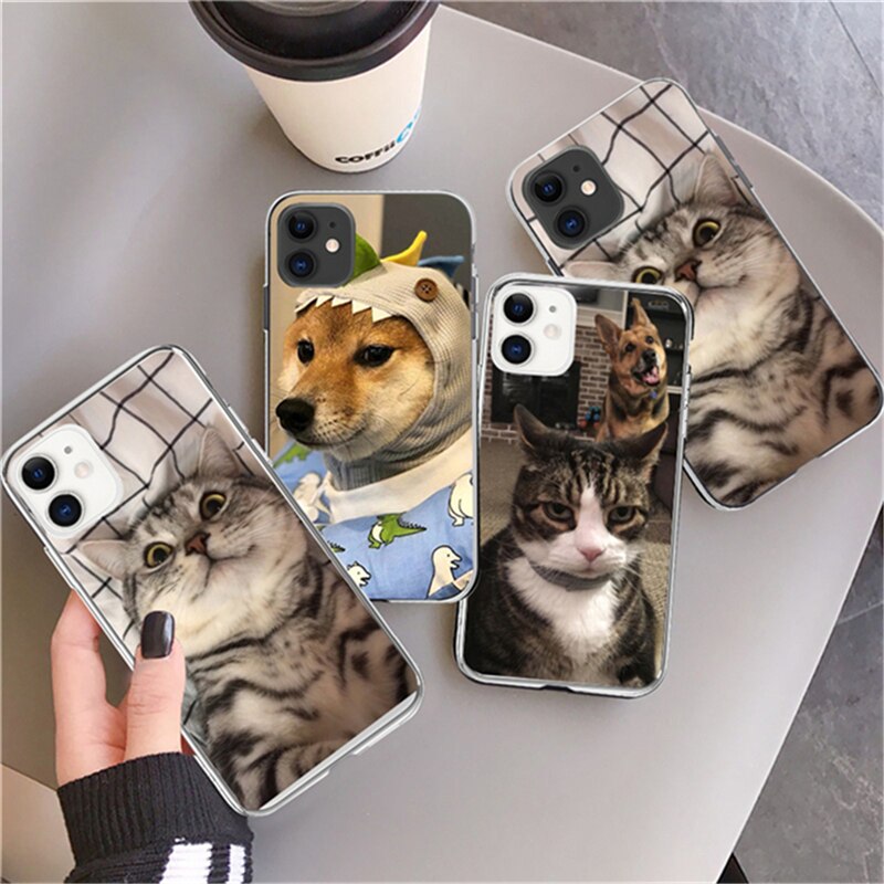 Shiba & Cat Design Phone Case