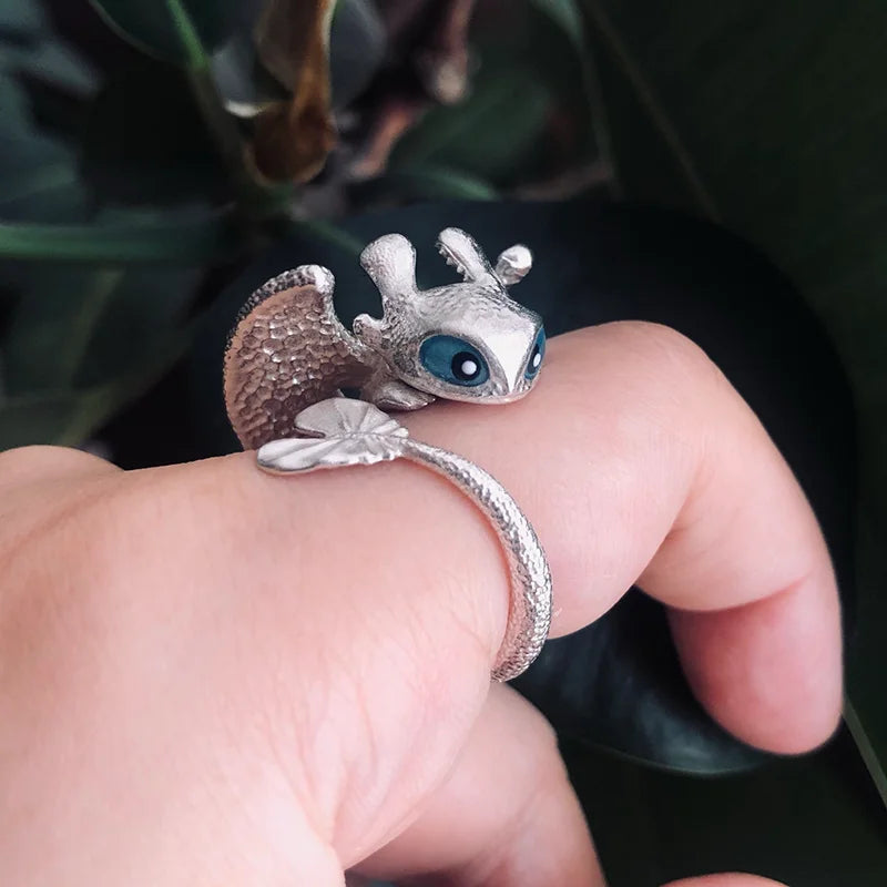 Adjustable Toothless Fantasy Dragon Couple Rings