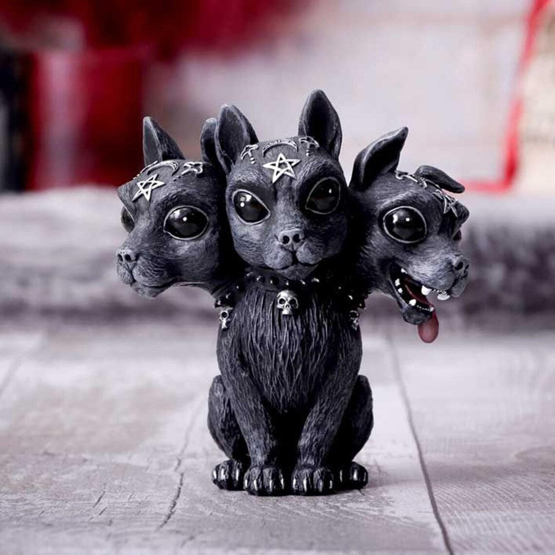 Handmade Three-Headed Dog Resin Crafts Resin Statue Magic Three-Headed Dog