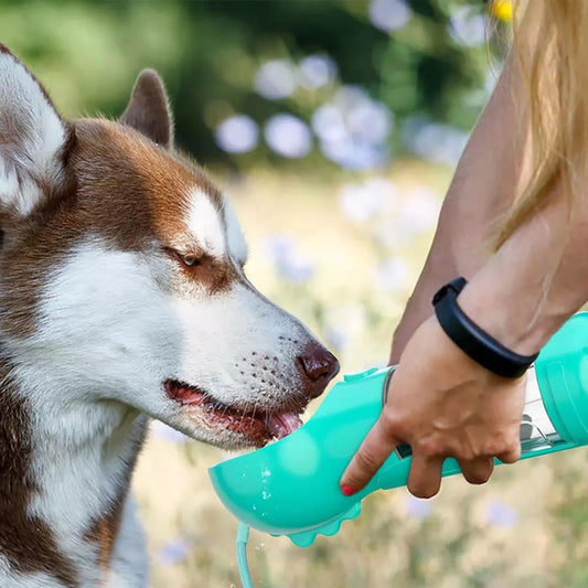 KOMMILIFE 5-In-1 Portable Dog Water Bottle
