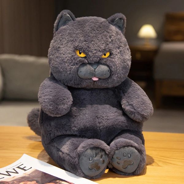 Fuming Furball Black Cat Squish Plush Toy