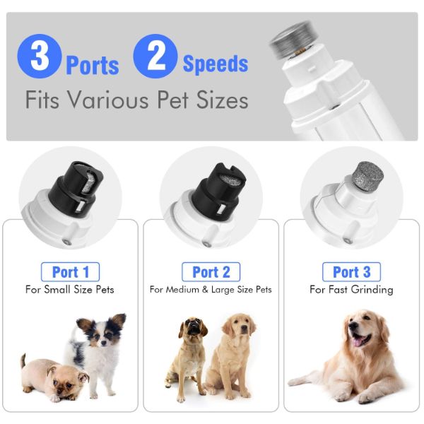 PAWSUNDAY PET NAIL GRINDER FOR DOGS & CATS