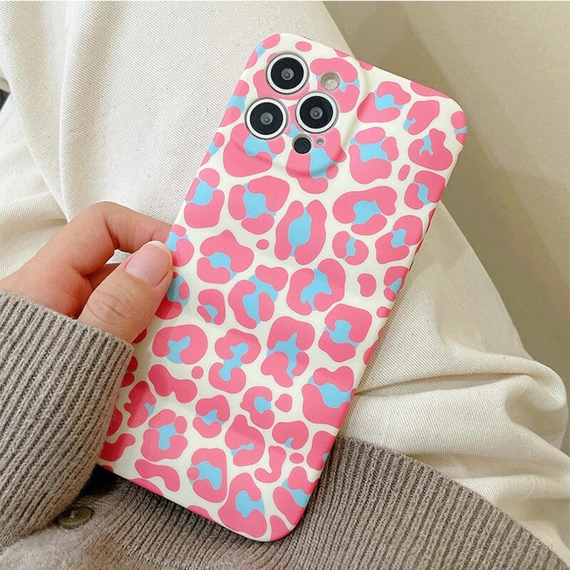 Pink Leopard Puffer Case