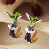 earrings Humming Bird Ear Jewelery - Dealbagco