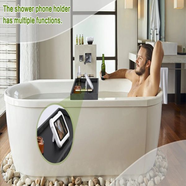 New 2023 360 Deg Rotation & Retractable Shower Phone Holder